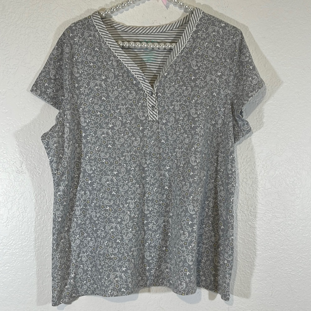 CROFT & BARROW INTIMATES FLORAL COTTON SIZE XXL